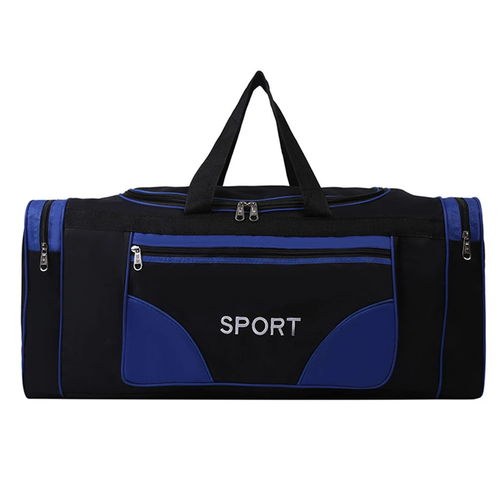 Oxford Fitness Bag Waterproof Fitness Training Bag Multifunctional Wear-resistant Adjustable Shoulder Strap for Outdoor Football Qme Blue color