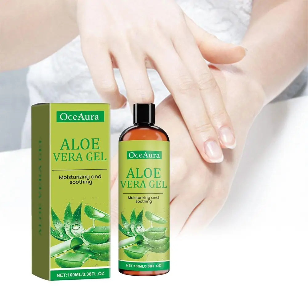 Natural Aloe Vera Gel Sunburn Repairing Treatment Moisturizing Qme