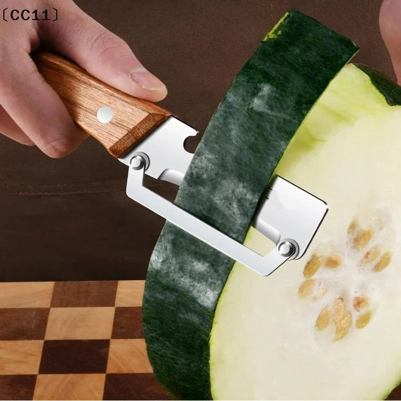 Stainless Steel Fruit Peeler 2-in-1 Bottle Opener Paring Knife Planer Qme