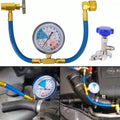 Car Air Conditioning R134A Refrigerant Recharge Measuring Hose with Pressure Gauge Pressure Gauge Measuring Kit Reparing Tool Qme Default Title