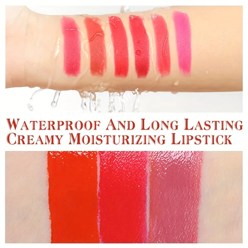 12 Colors Creamy Moisturizing Lipstick Long Lasting Leaning Tower Qme