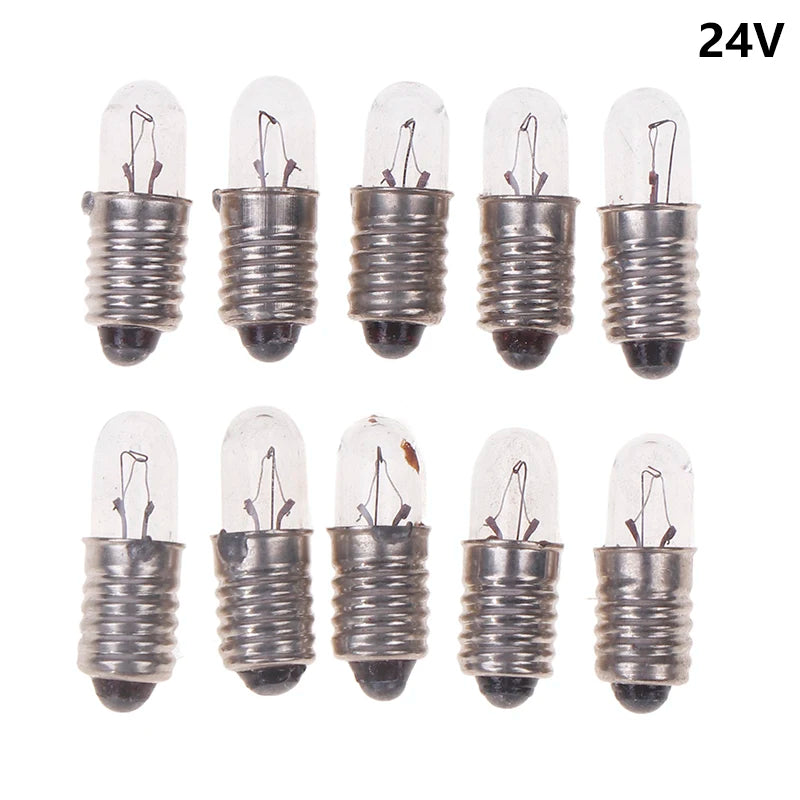 Lot Mini Indicator Light Bulb E5 Screw Mouth Miniature Lamp 6 3V 12V Qme 24V