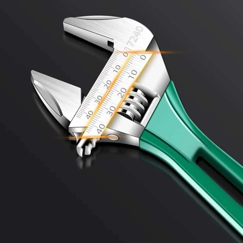 6 Adjustable Wrench Wide Jaw Opening Plumbing Auto Repair Home Qme