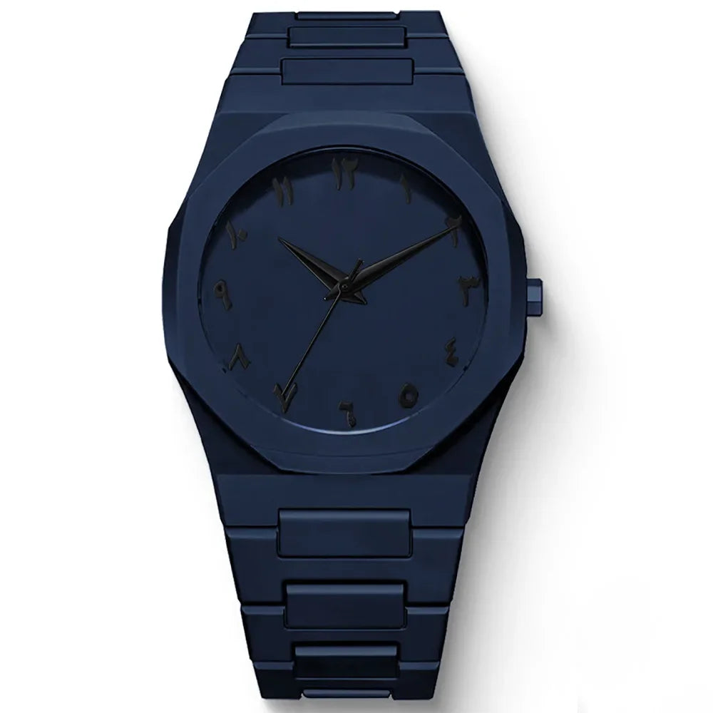 2026 2026 Spring New Men's Watch Light Luxury, niche luxury, minimalist fashion, quartz watch with black large dial Qme