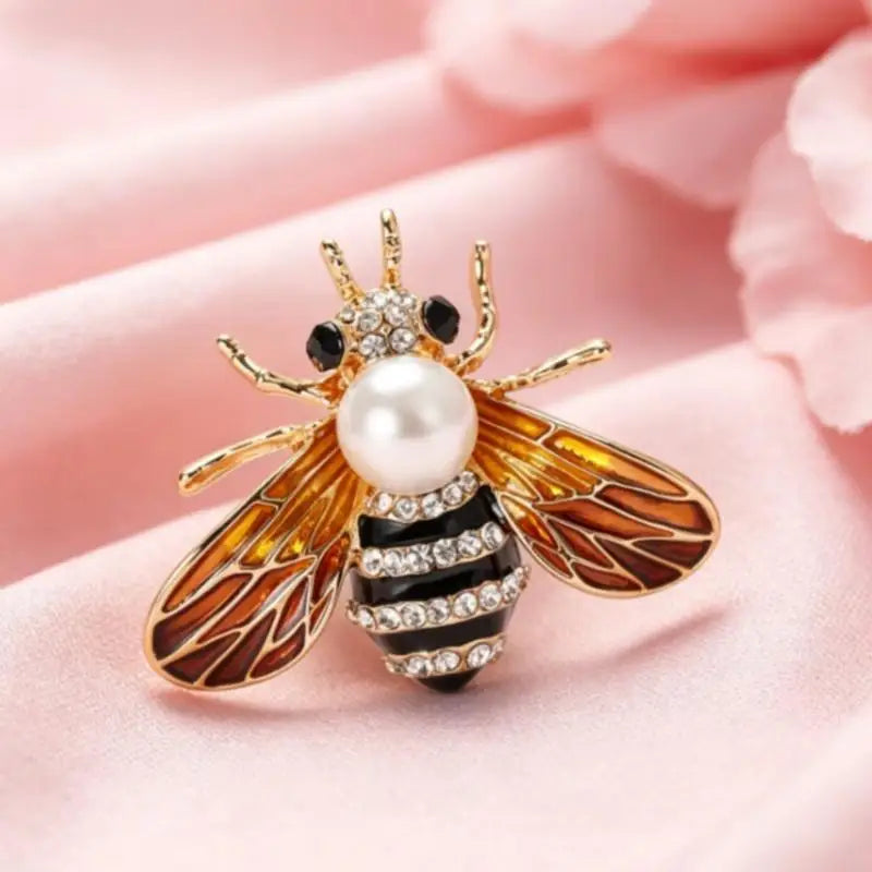 Rose Gold Plated Purple Crystal Bee Brooch With Rhinestone Enamel Wings For Wedding Party Daily Wear Qme style 8