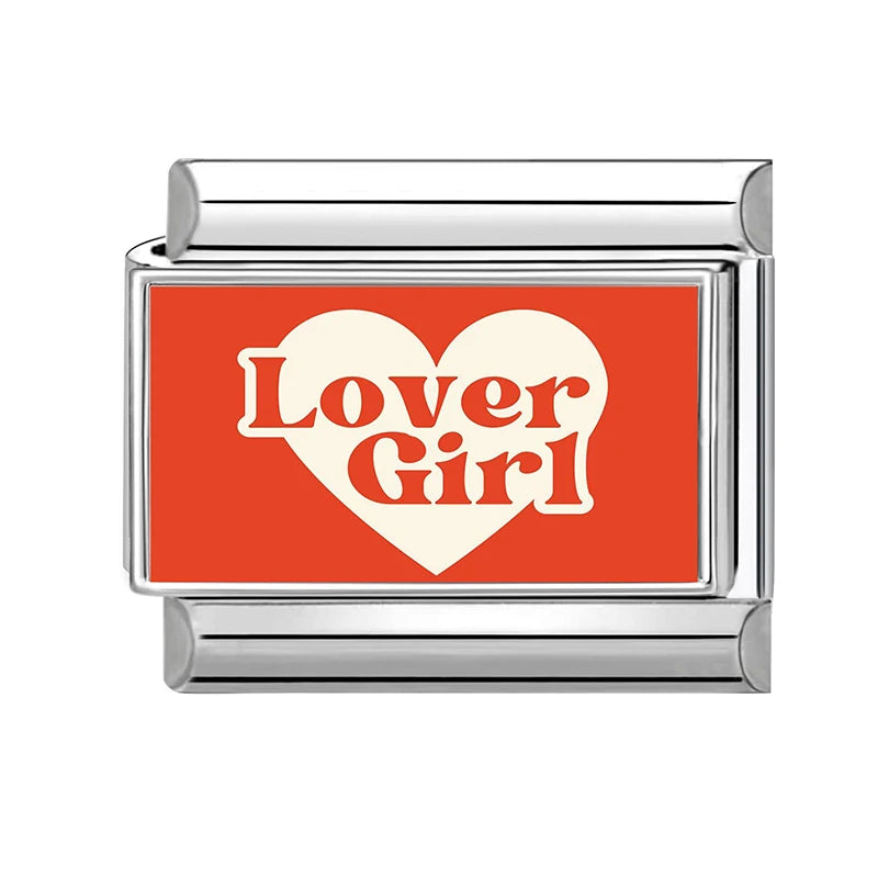 2026 New Women Romantic Heart Shiny CZ Heart Pattern Italian Charm Links Fit 9mm Bracelet Stainless Steel DIY Making Jewelry Qme S 13