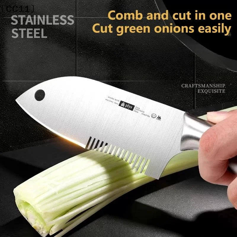 Stainless Steel Chopped Green Onion Knife Multifunction Kitchen Herb Qme