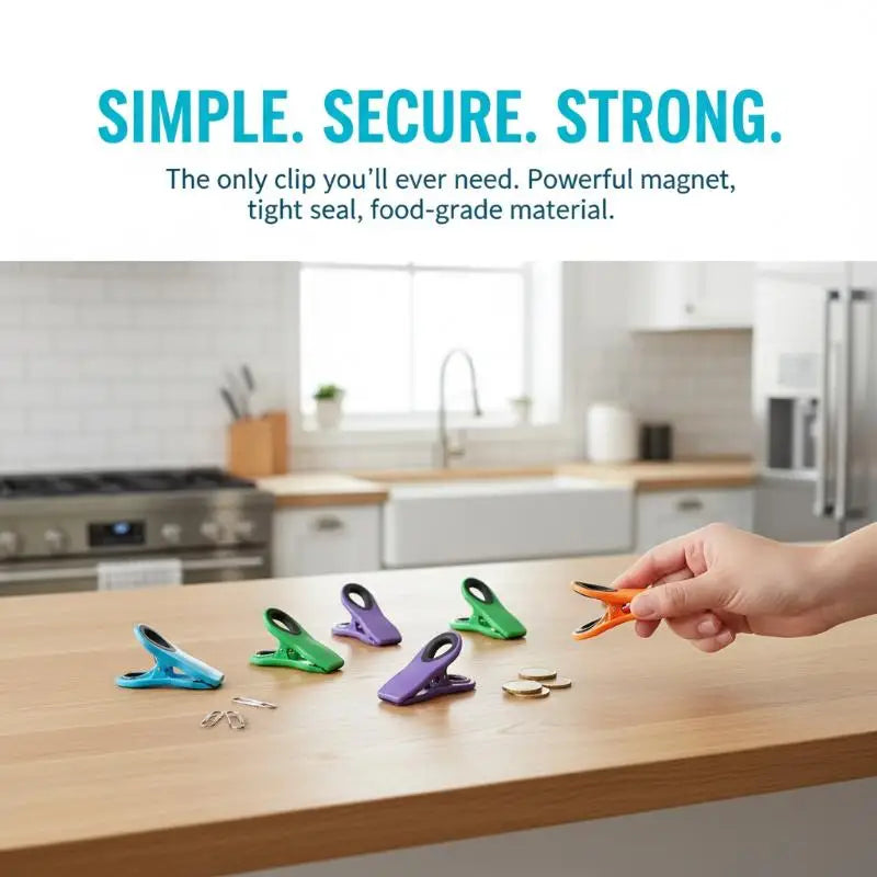 Moisture-proof Refrigerator Magnetic Clip Food Grade Strong Magnet Qme