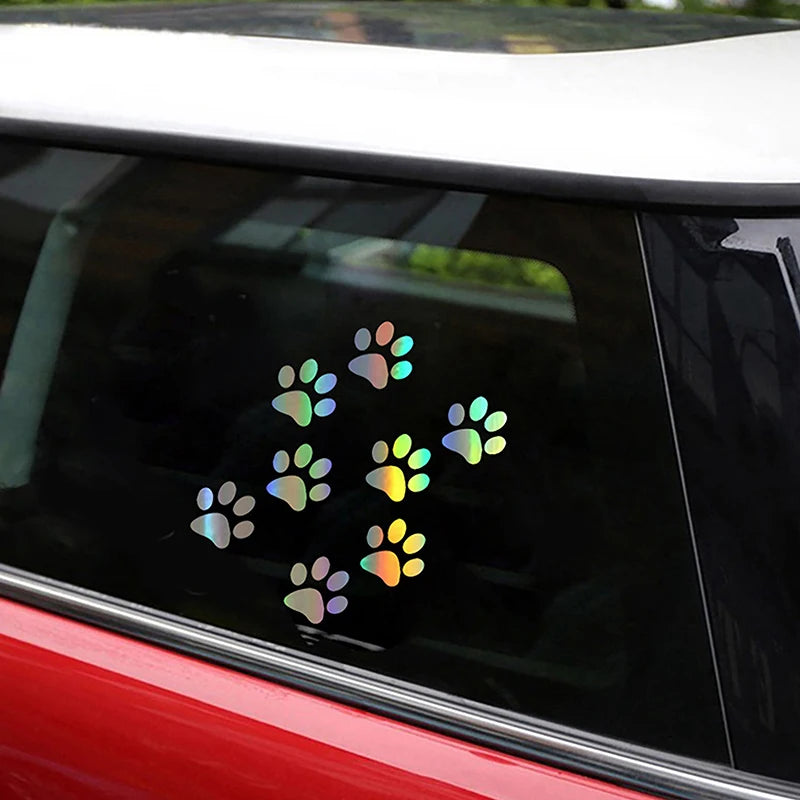 DIY Cute Cat Paw Bike E-bike Frame Reflective Stickers Bicycle Body Qme