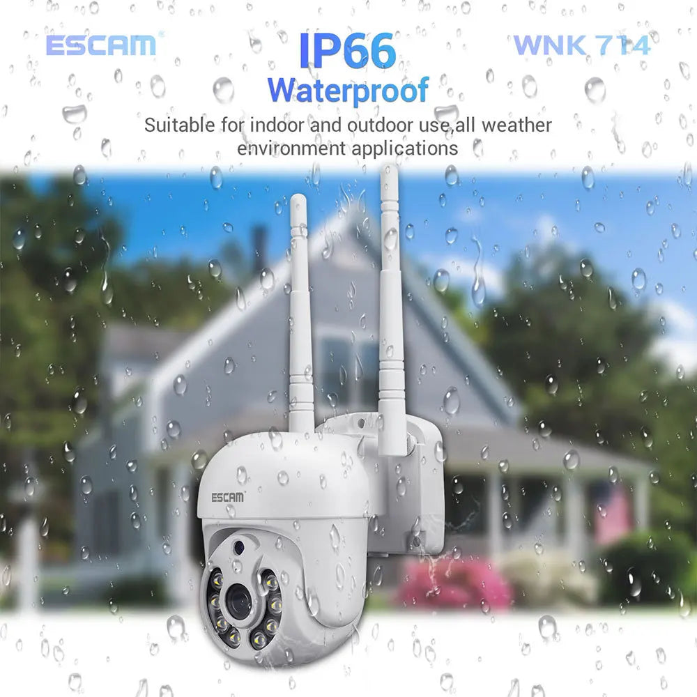 ESCAM H.265 3MP HD Wireless CCTV System Two Way Audio Waterproof PTZ WIFI IP Security Camera 8CH P2P NVR Video Surveillance Kit Qme