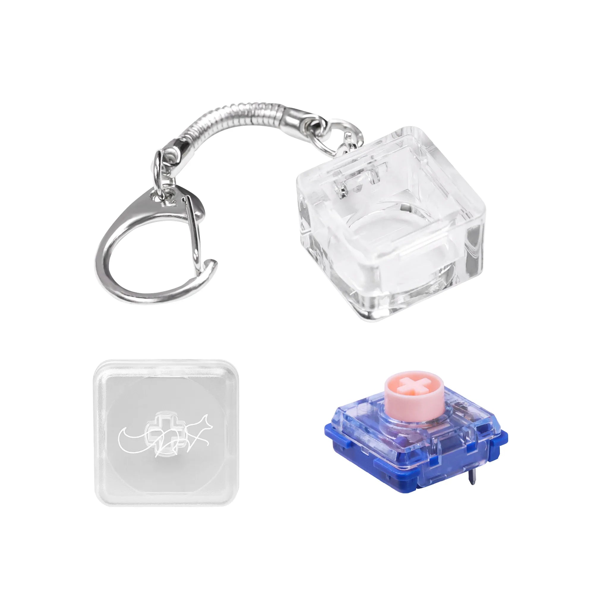 12 Kind Finger Button Anti-stress Toy Acrylic Mechanical Keyboard Keycaps Office Decompression Calming Children Adults Unzip Top Qme pink
