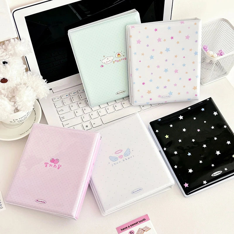 Cartoon Photo Booth Album For 40 Pcs 2x6 Inch Photo Strips Bookmark 20 Pcs 4x6 4R Photo Holder Small Card Storage Book. Qme
