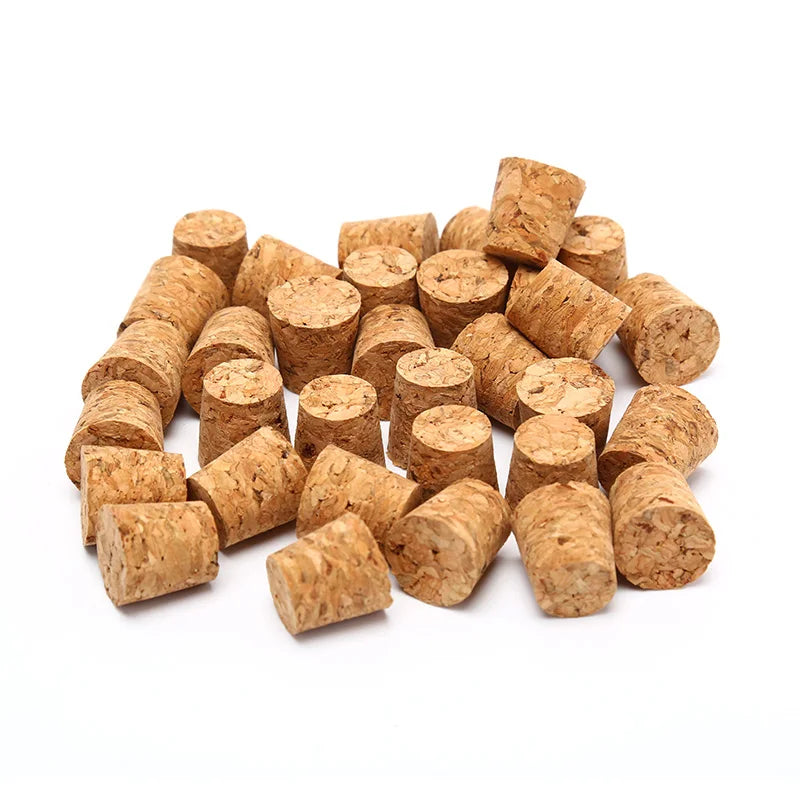 10Pcs Tapered Natural Cork Bottle Stoppers Wine Corks Crafts 18*15*20mm. Qme