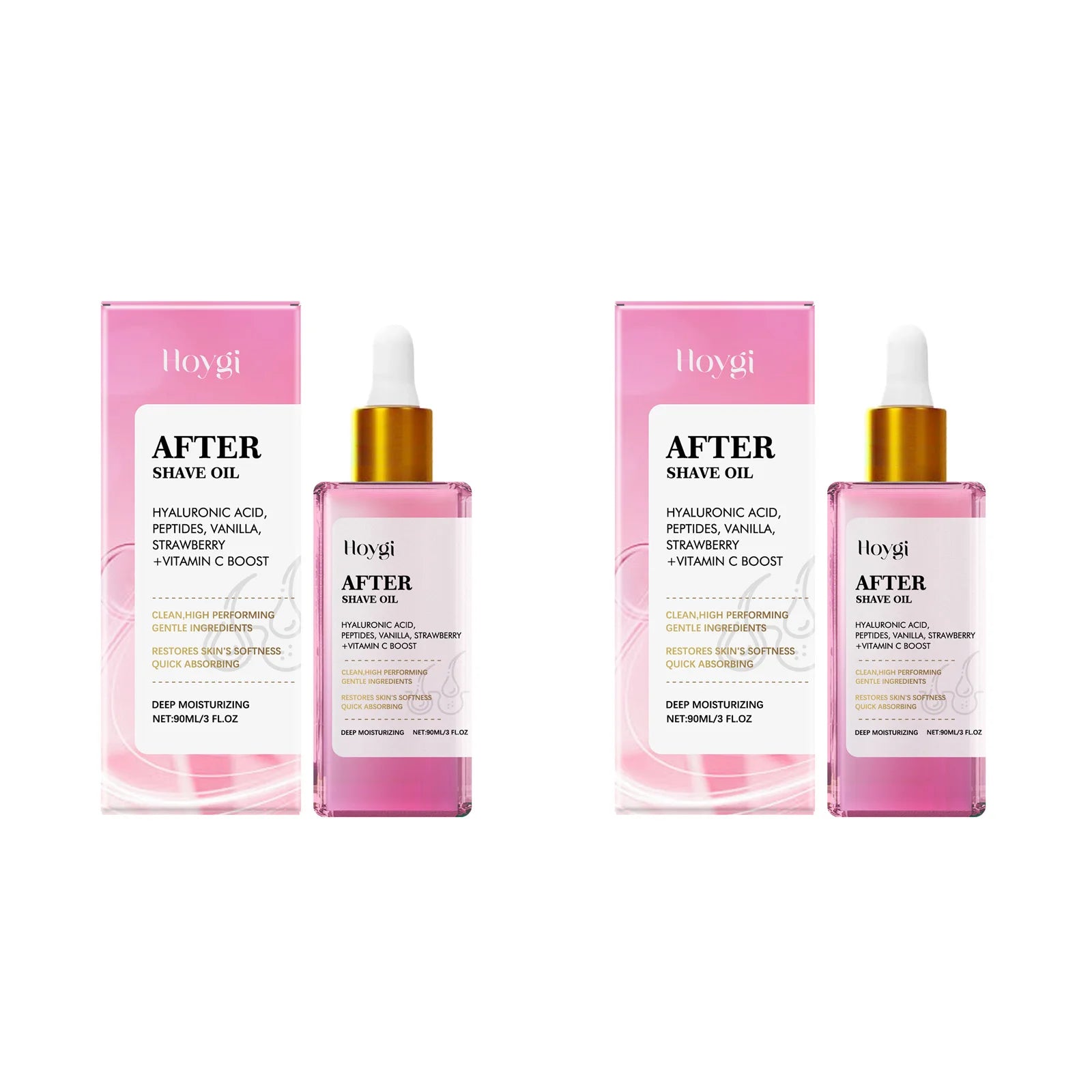 Strawberry Vanilla After Shave Oil for Smooth Skin Moisturizing Soothing Depilation Essential Oil Prevent Ingrown Hairs & Drynes Qme 2Pcs