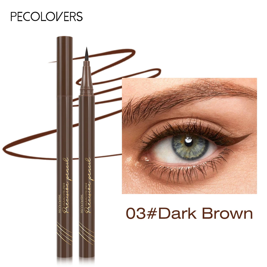 1 Pc Brown Liquid Eyeliner Pen, Waterproof and Sweat-proof, Natural Eye Makeup, Quick Drying Smooth To Apply, Eye Cosmetics Qme 03
