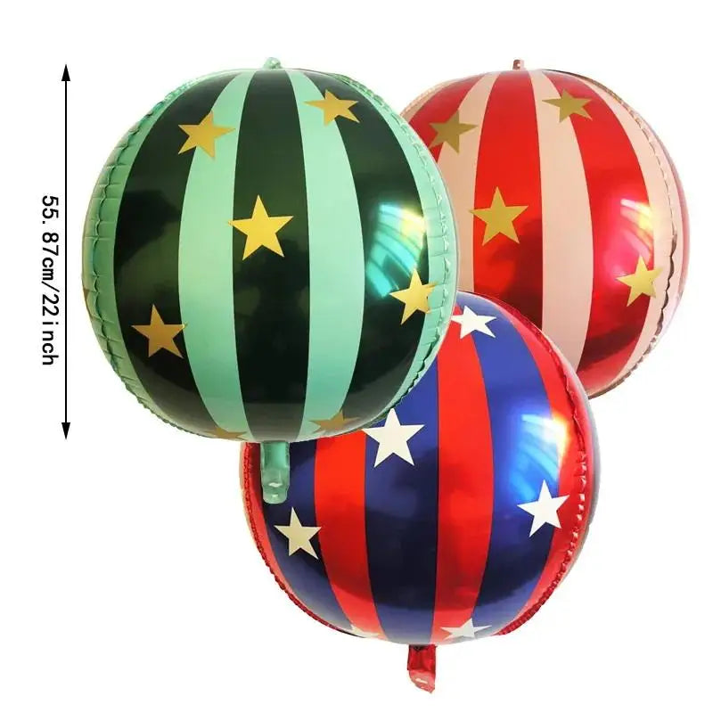 Striped Star Aluminum Film Balloon KTV Mall School Wedding Decor Qme