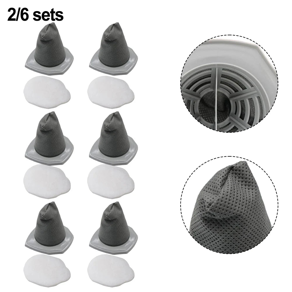 2/6 Pcs Vacuum Filter Replacement For Eureka Vacuum NES215A, NES210, N0101 & N0102 Vacuum Cleaner Spare Parts Set Qme
