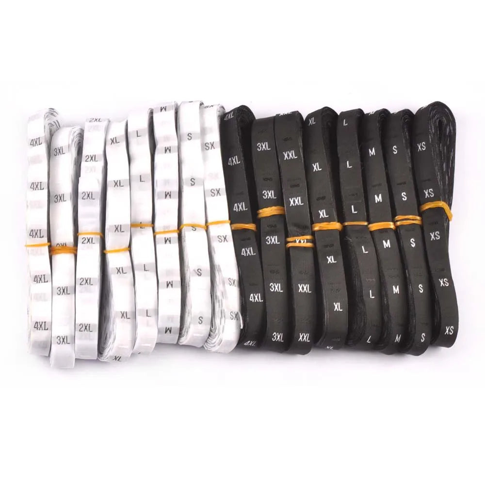 450Pcs Black White Number Xs-4Xl Clothing Labels For DIY Child Clothes Age Tags Sewing Accesssories Handmade Garment Stock Size Qme White 4XL