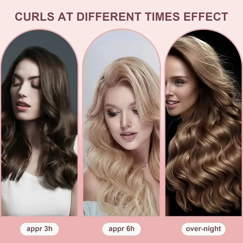 Heatless Curling Rod Headband No Heat Hair Rollers Sleeping Soft Flex Qme