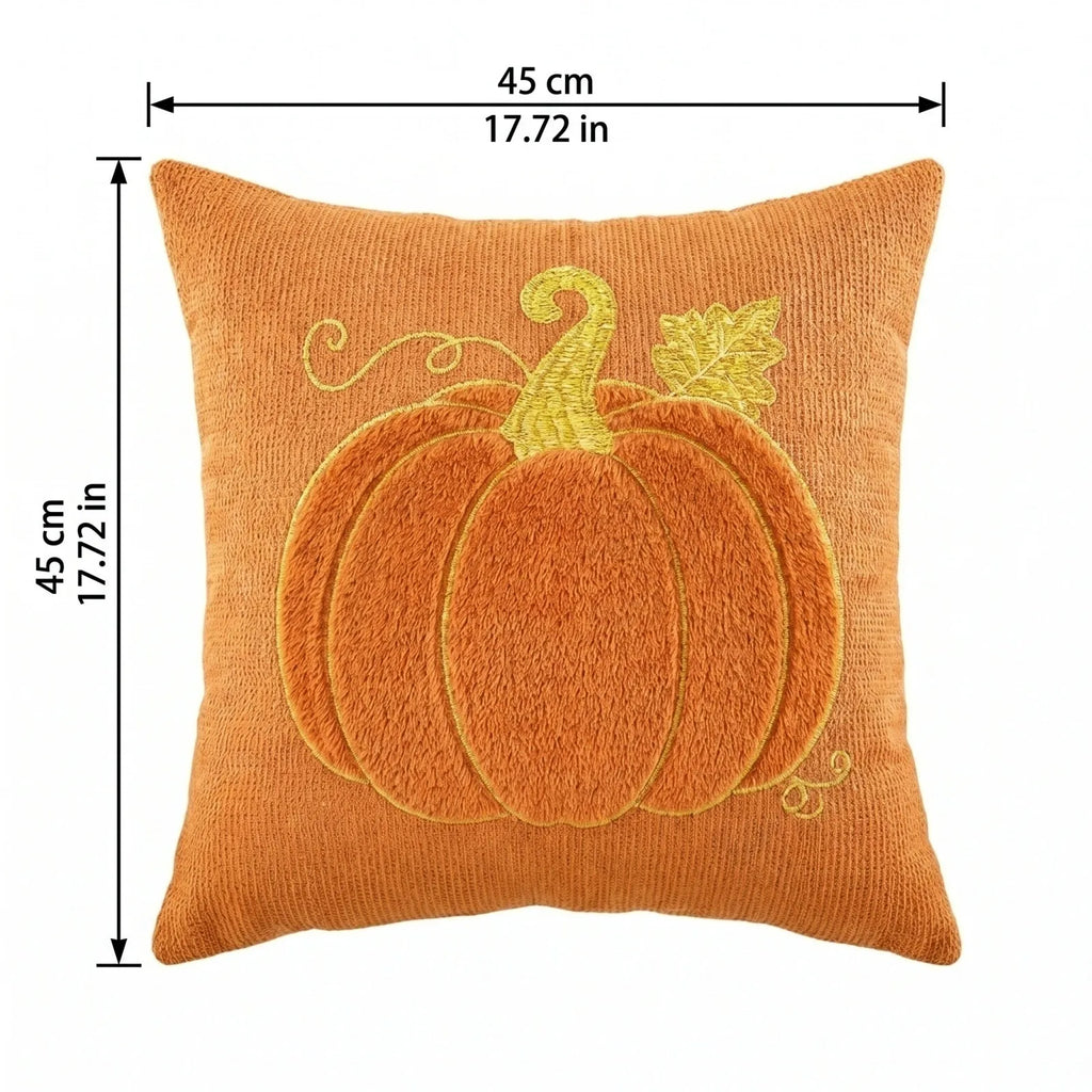 45x45cm Leaf Pumpkin Quilted Soft Pillowcase Halloween Party Home Living Room Sofa Decoration Cushion Cover Qme