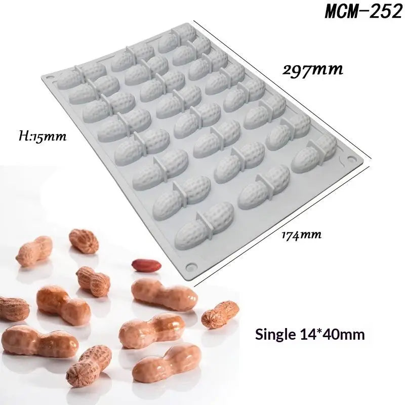 Chestnut Raspberry Peanut Mushroom Silicone Mold Fondant Cake DIY Qme MCM252