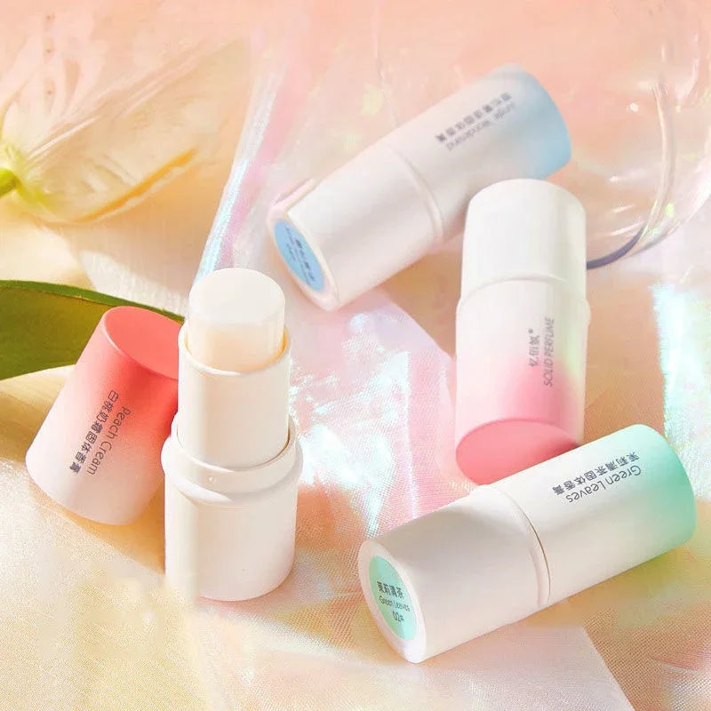 Faint Scent Solid Perfumes Balm Stick for Women Men Anti-perspirant Long Lasting Fragrances Pen Portable Easy-To-Use Deodorants Qme