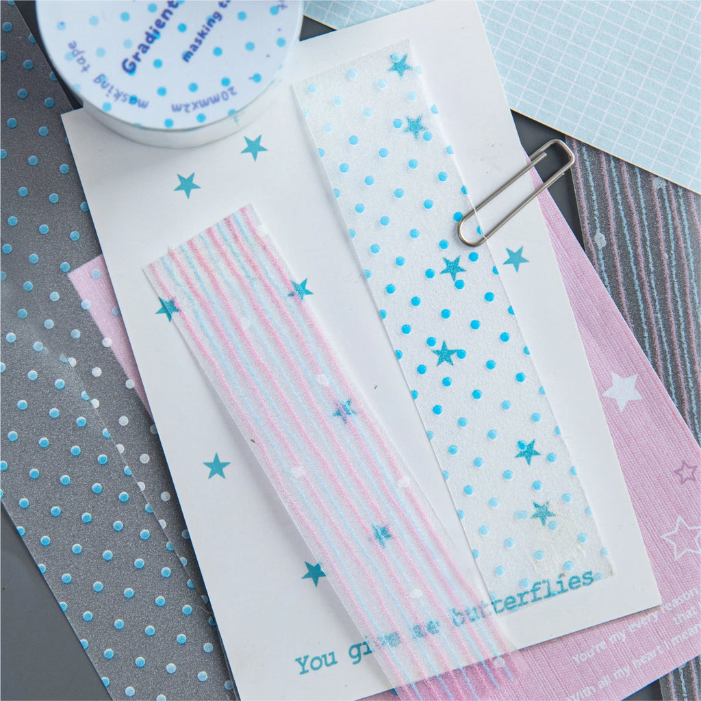 1Roll Colorful Polka Dot Star Glitter PET Tape Transparent for Scrapbooking Journaling Collage Decorate Phone Case Notebook Qme