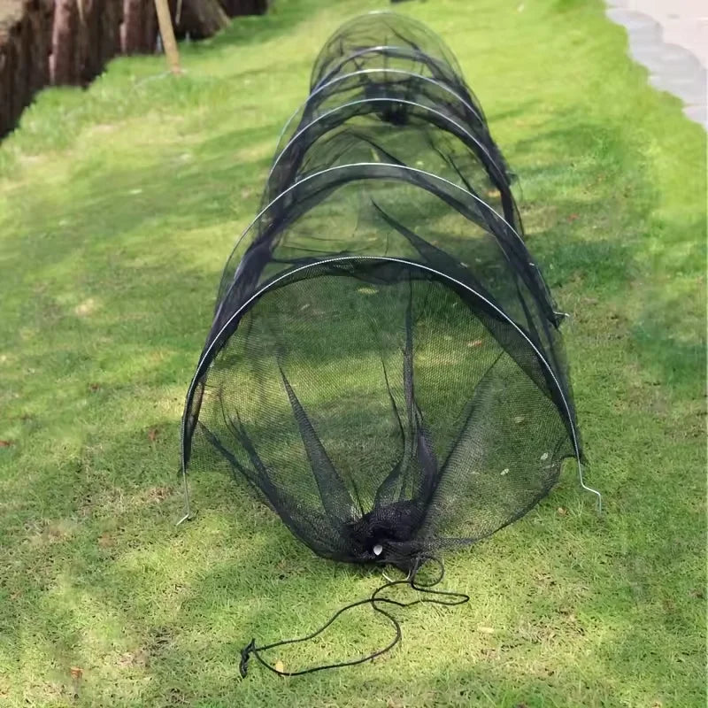 3M Garden Tunnel Shade Netting Quick Release Farm planting Preventing Insect Cover Portable Foldable Garden Tunnel Greenhouse Qme Black