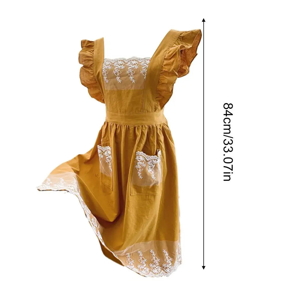 Kitchen Aprons For Women Elegant Adjustable With Pockets Womens Dresses Gardening Apron For Cooking Baking Cleaning Work Qme China Mainland G