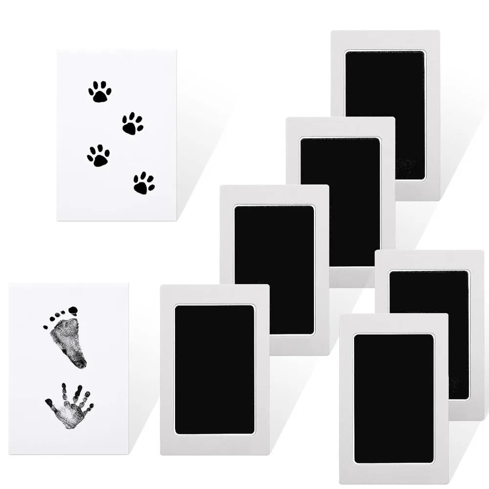 Baby Handprint and Foot Print Ink Pad Baby Photo Frame Handprint Non Stick Ink Safe Baby Footprint Souvenir Baby Accessories Qme