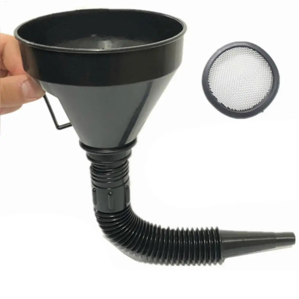 Motorcycle Oil Funnel Tool Set Wide Mouth Oil Funnel Flexible Long Neck Detachable Filter Automotive Tools for Qme A