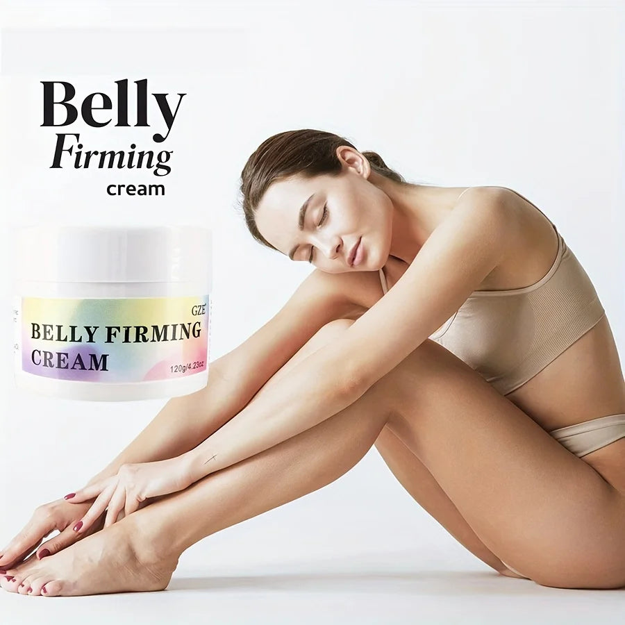 GZE Flat Belly Firming Cream - Skin Firming Smoothing Cream For Stomach, Thighs & Butt, Moisturizing Firming Lotion 120g Qme