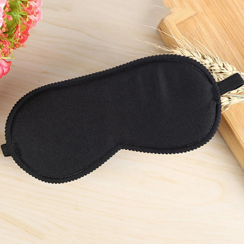 Black Sleep Eye Mask Filled Sunshade Travel Relaxation Aid Blinds Eyes Qme