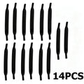 14 nylon knotless shoelaces with elastic shoelaces for children, adults, creative lazy people, no need to tie shoelaces Qme 14pcs Black 7.5cm