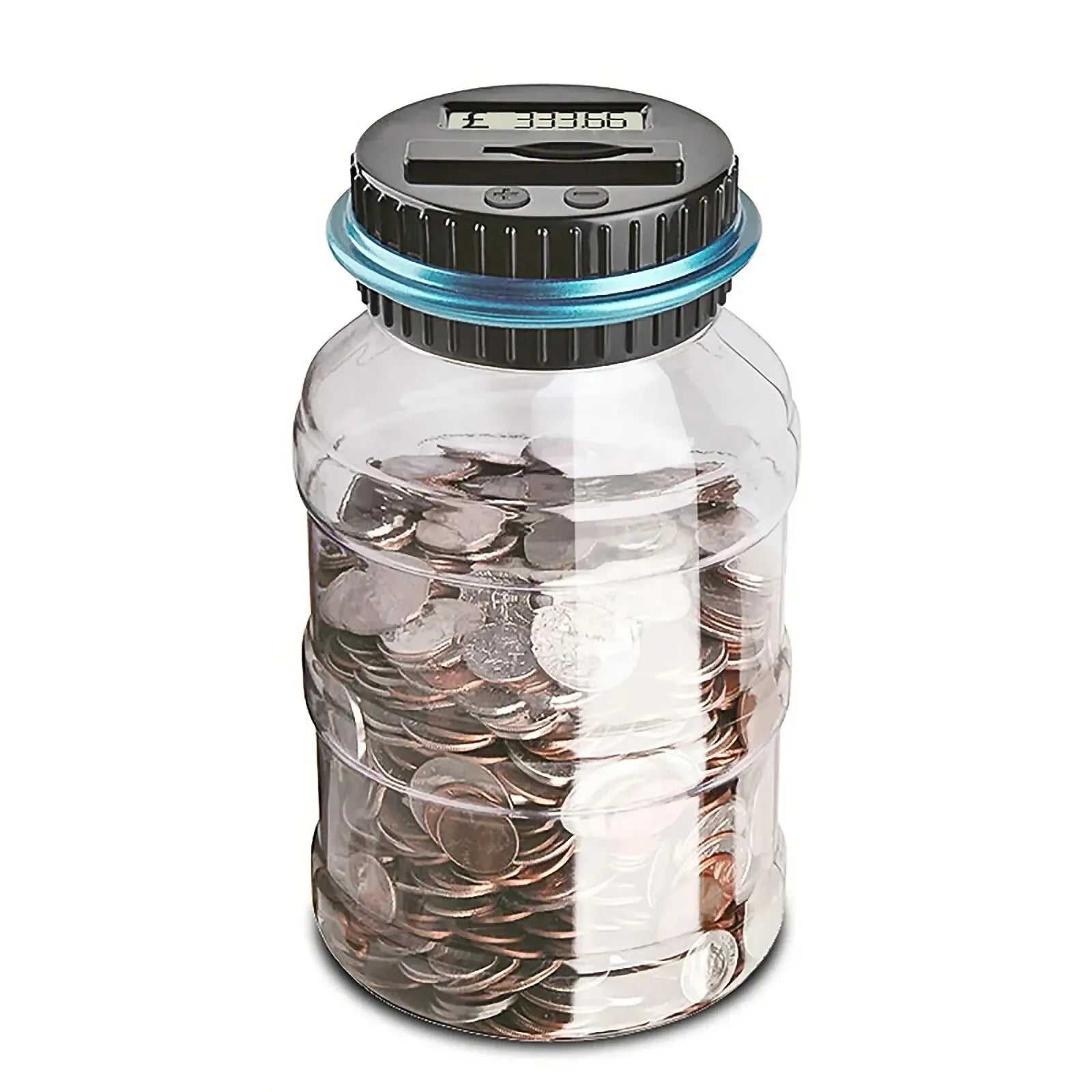 1PC Electronic Piggy Bank Counter Coin Digital LCD Counting Coin Money Saving Box Jar Coins Storage Box For USD EURO Money Gifts Qme Dollar