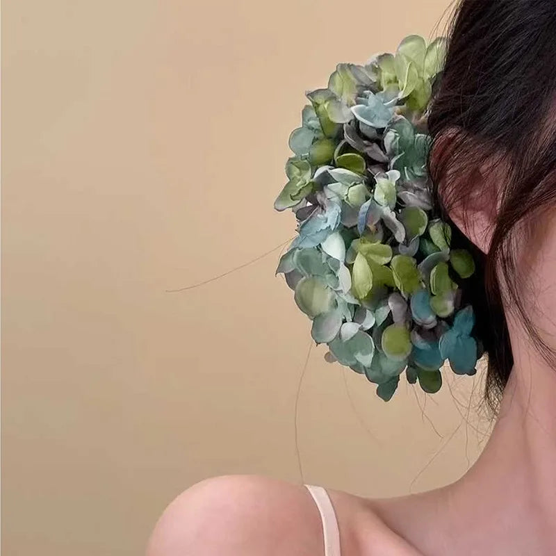 Floral Hair Stick Chinese Style Hairpin, Orange Pink Flower Retro Traditional Hanfu Elegant Hair Accessory For Women Daily Party Qme Style 4