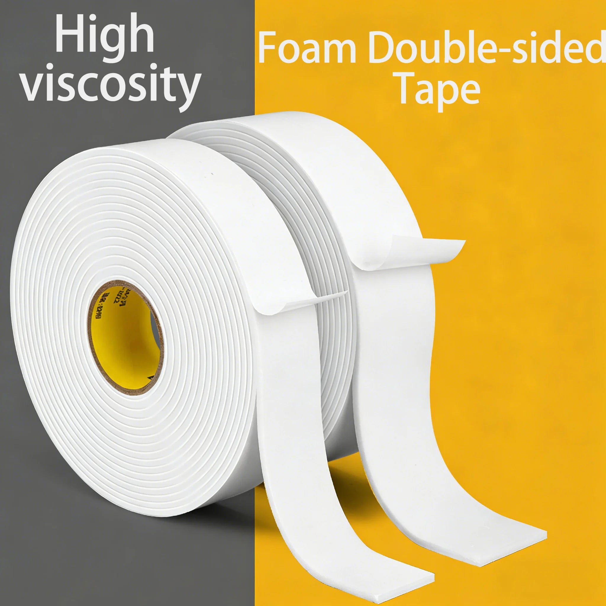 Strong Sponge Double-Sided Tape High Adhesion Foam Tape for Securing Wall Posters, Frames, and Thick Foam Adhesive Tape Qme