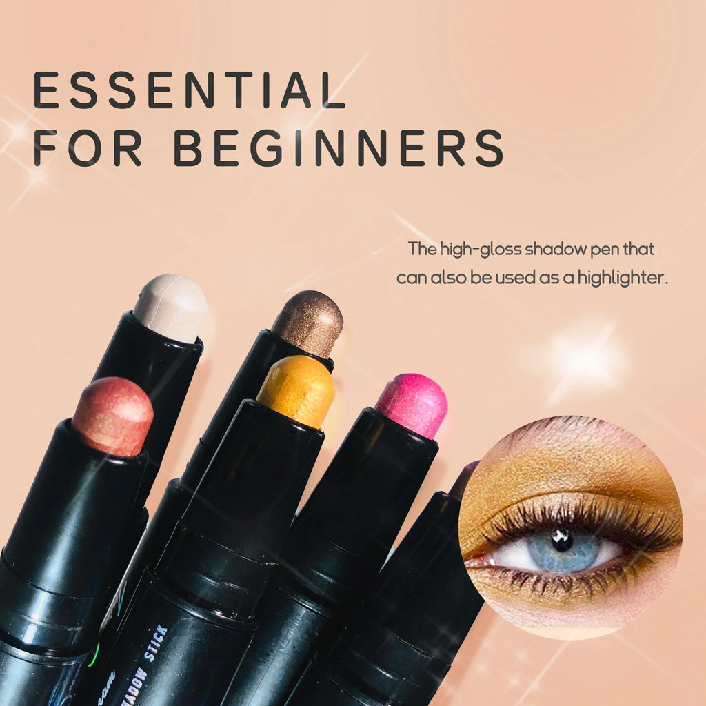 Double-headed Eyeshadow Stick Glitter Matte Long-lasting Waterproof Qme