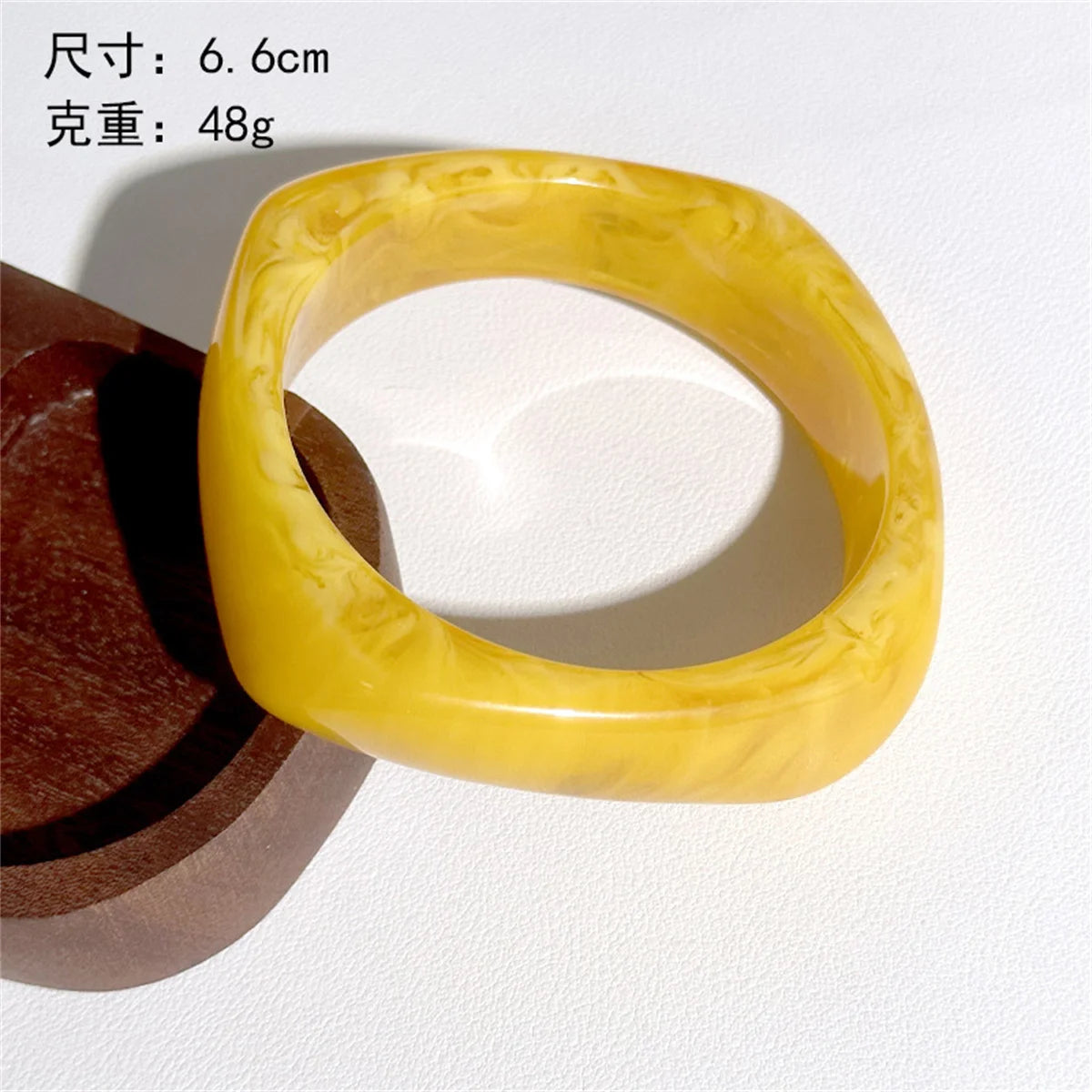 Vintage Wide Geometric Resin Hip Hop Khaki Brown Coffee Bangles Irregular Cuff Bracelets Bangles Women Pulseras Mujer Jewelry Qme huang 62mm