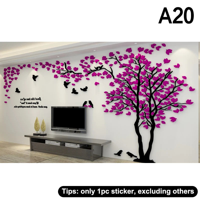 Self-adhesive Home Background Wall Decal Stickers Decoration Bedroom Qme A20