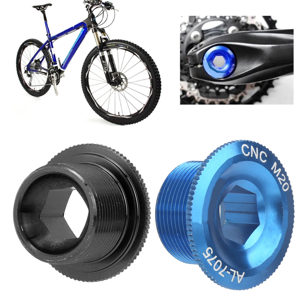 Mountain Bike Crank Arm Fixing Bolts Aluminum Alloy Crankset Screw Cover Crank Arm Fixing Bolts Bike Crank Arm Bolts Qme