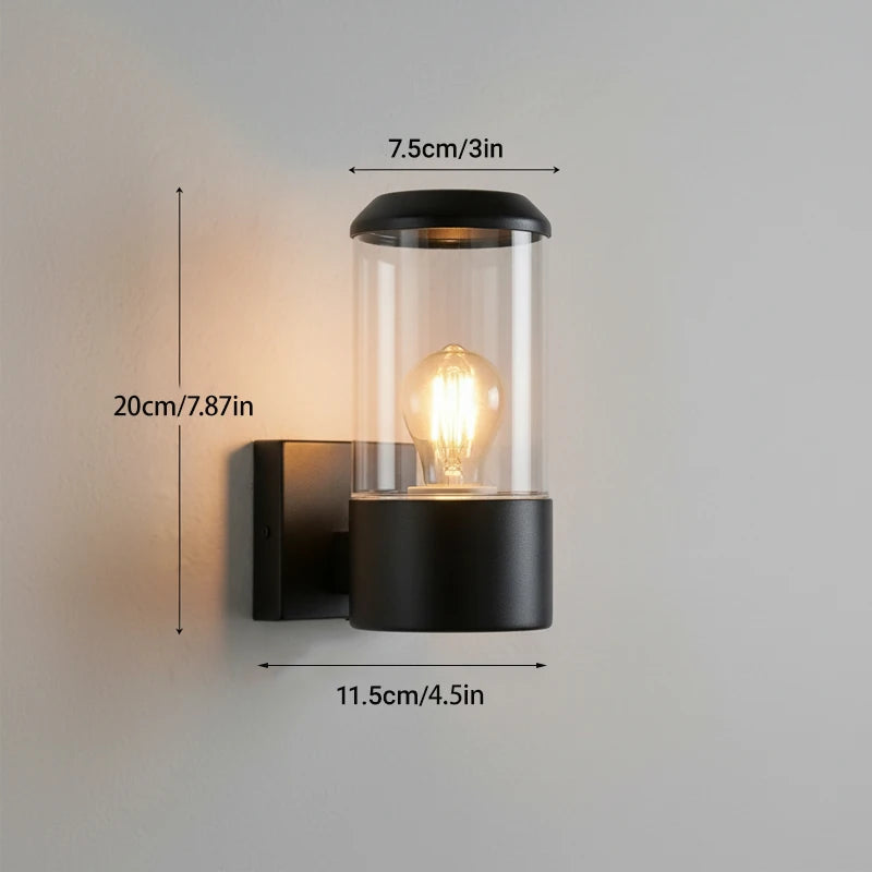 Birdcage Outdoor LED Wall Light IP65 Waterproof Aluminum Wall Lamps Decoration Porch Garden Balcony Aisle Stair Wall Lights Qme Black