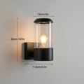 Birdcage Outdoor LED Wall Light IP65 Waterproof Aluminum Wall Lamps Decoration Porch Garden Balcony Aisle Stair Wall Lights Qme Black