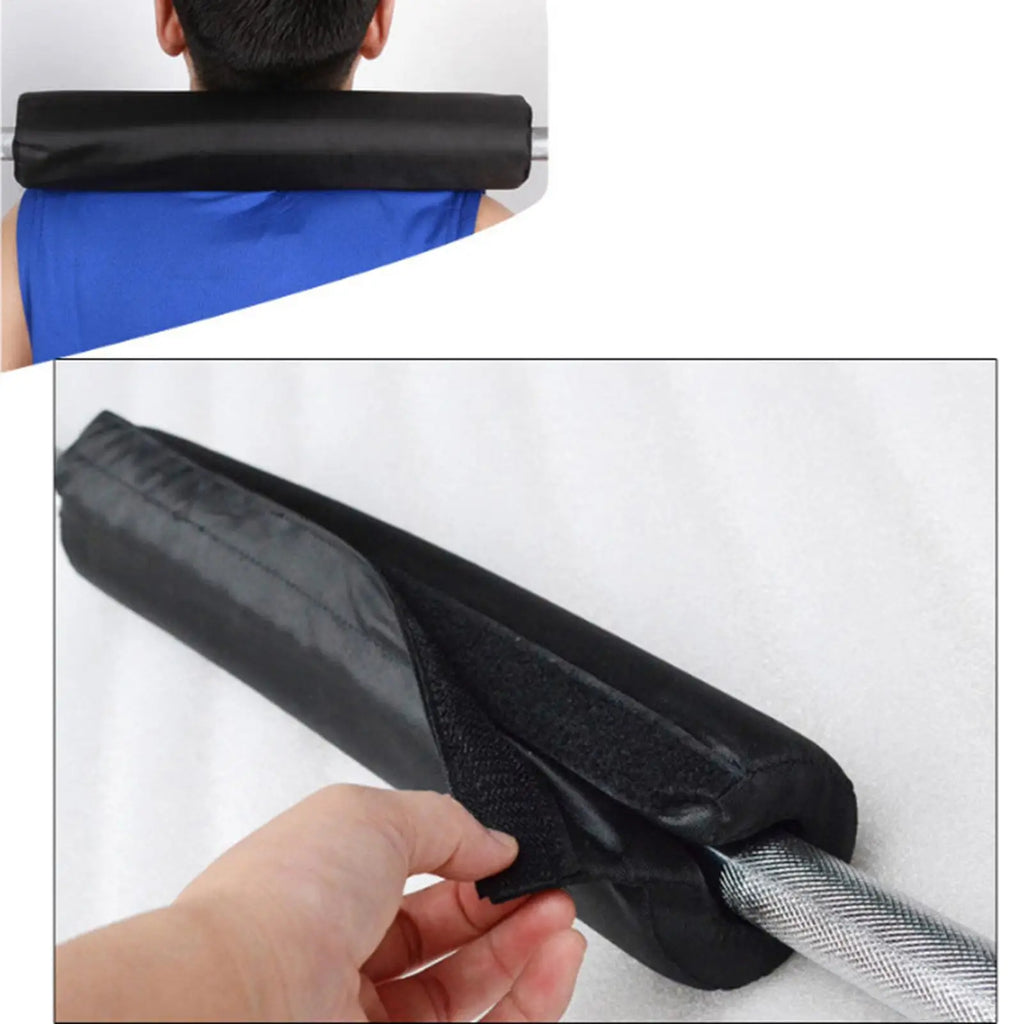 Barbell pad squat weightlifting foam neck and shoulder protection pad support black Oxford cloth high elastic foam barbell pad Qme