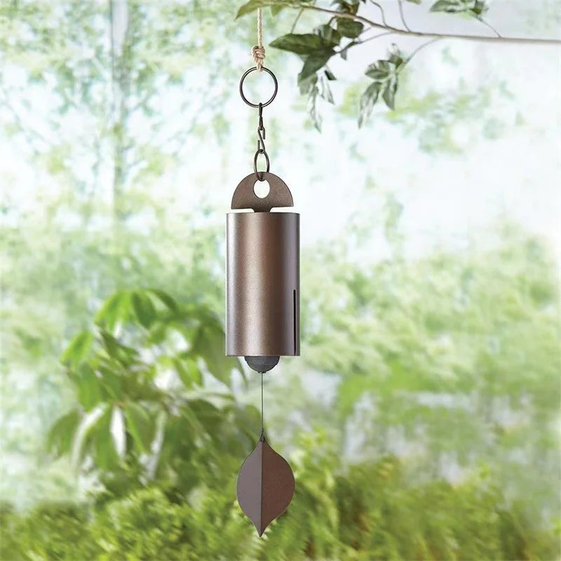 Vintage Metal Heroic Windbell Wind Chimes Deep Resonance Serenity Qme