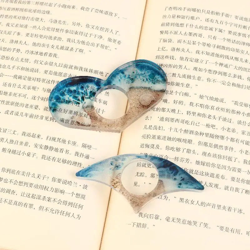 1 Multifunctional Ocean Beach Resin Book Page Holder Durable School Qme