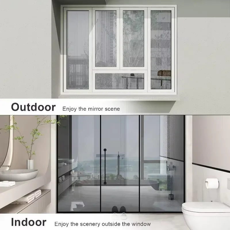 Heat-Insulating One-Way Window Film Protects Privacy During The Day Electrostatic Adsorption Heat Insulation And UV Protection. Qme
