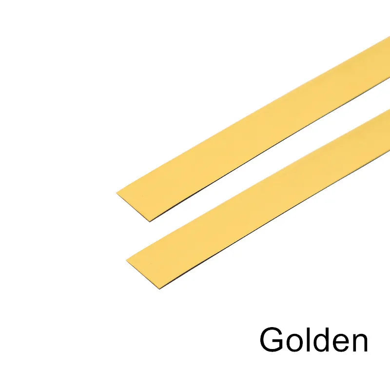 5M PVC Self-adhesive Waterproof Gold Tape Ceiling Background Wall Decoration Line Tile Gap Sticker Furniture Edge Banding Strip Qme Golden 5m 1.3cm