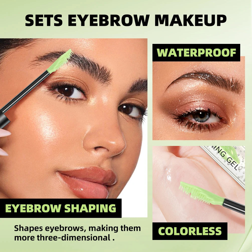 QIBEST Waterproof Transparent Gel Eyebrow Styling Cream Lasting Fixing Natural Makeup Clear Liquid Eyebrow Styling Gel Beauty Qme