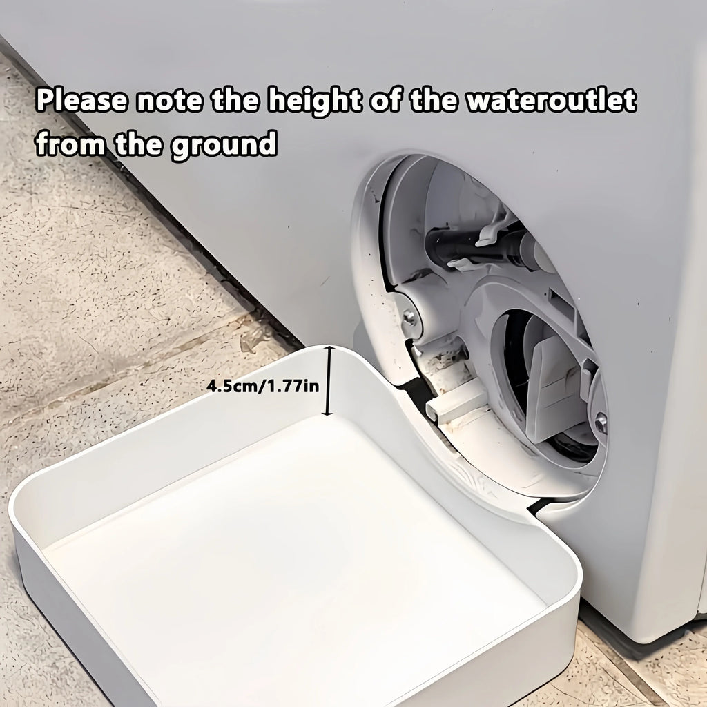 1 Washing Machine Drain Water Collection Tray, No Overflow, Lint Filter and Foreign Object Collection Drip Tray, Clean Laundry Qme